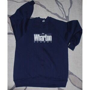 Vintage Wharton Dark Blue Crewneck Sweatshirt Size XL